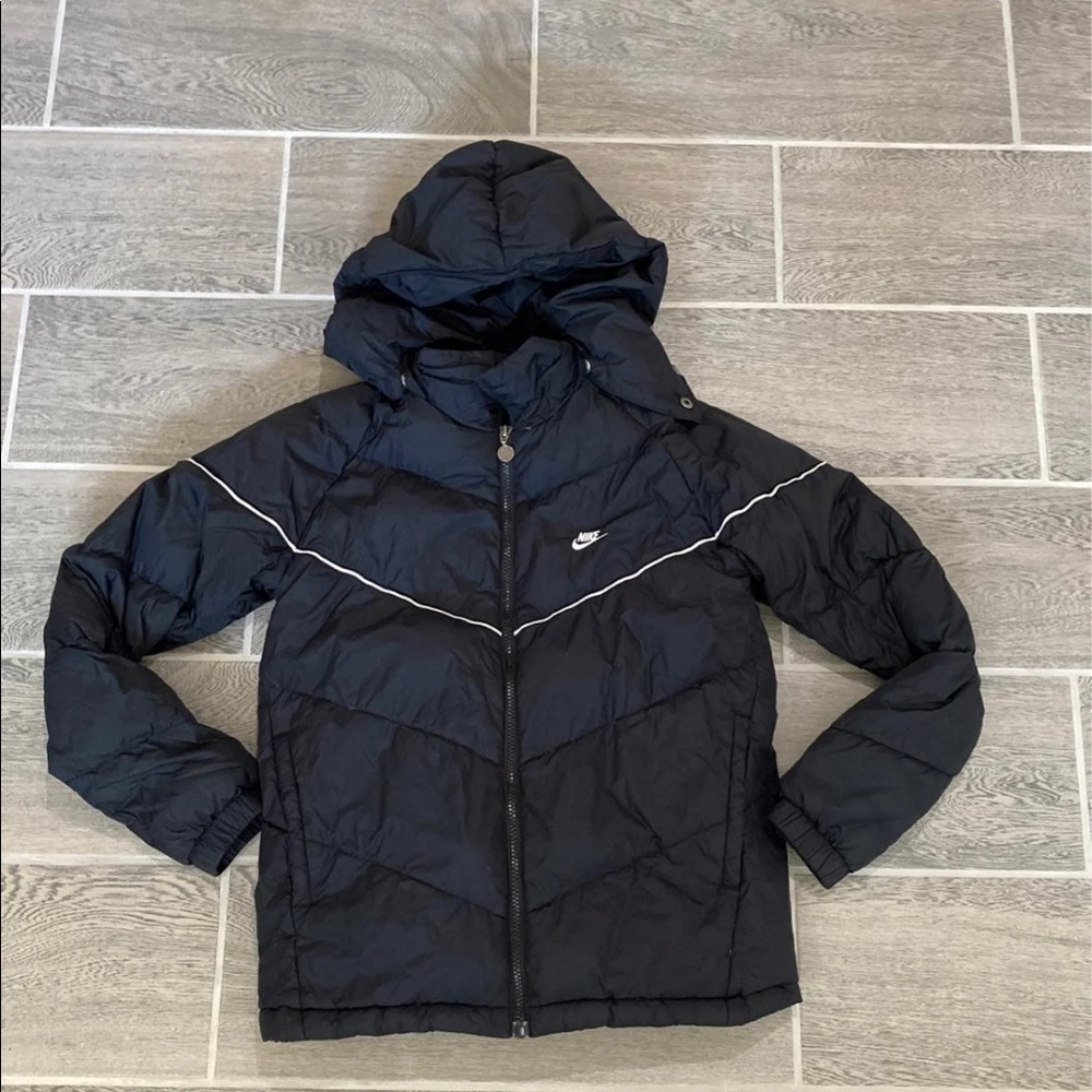 Nike Black Puffer Hooded Jacket